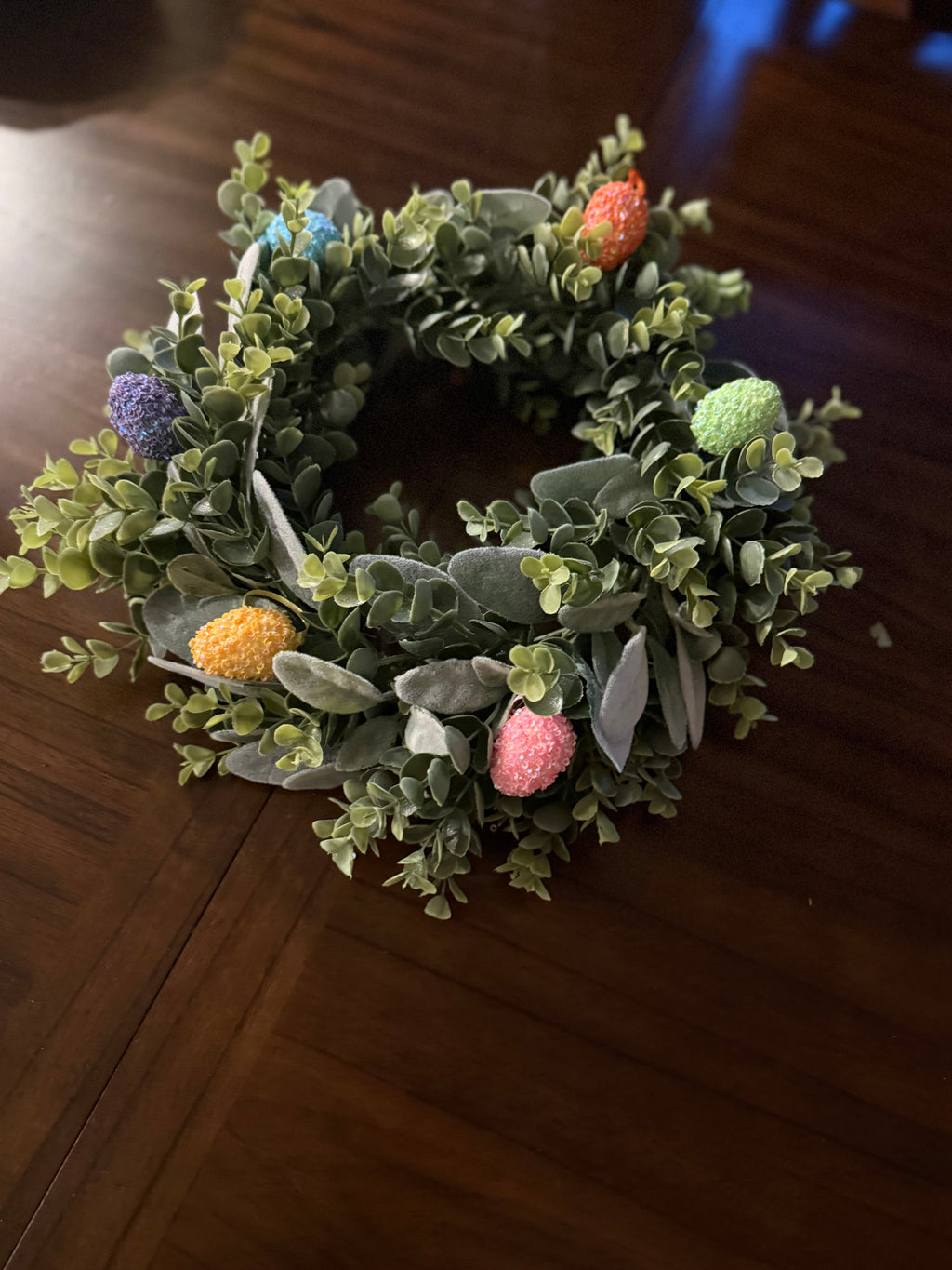 Faux Eucalyptus & Lambs Ear round centerpiece, Table Runner, Wreath, Wedding Greenery, Fall Decor, Greenery, Home Decor, Farmhouse, Faux