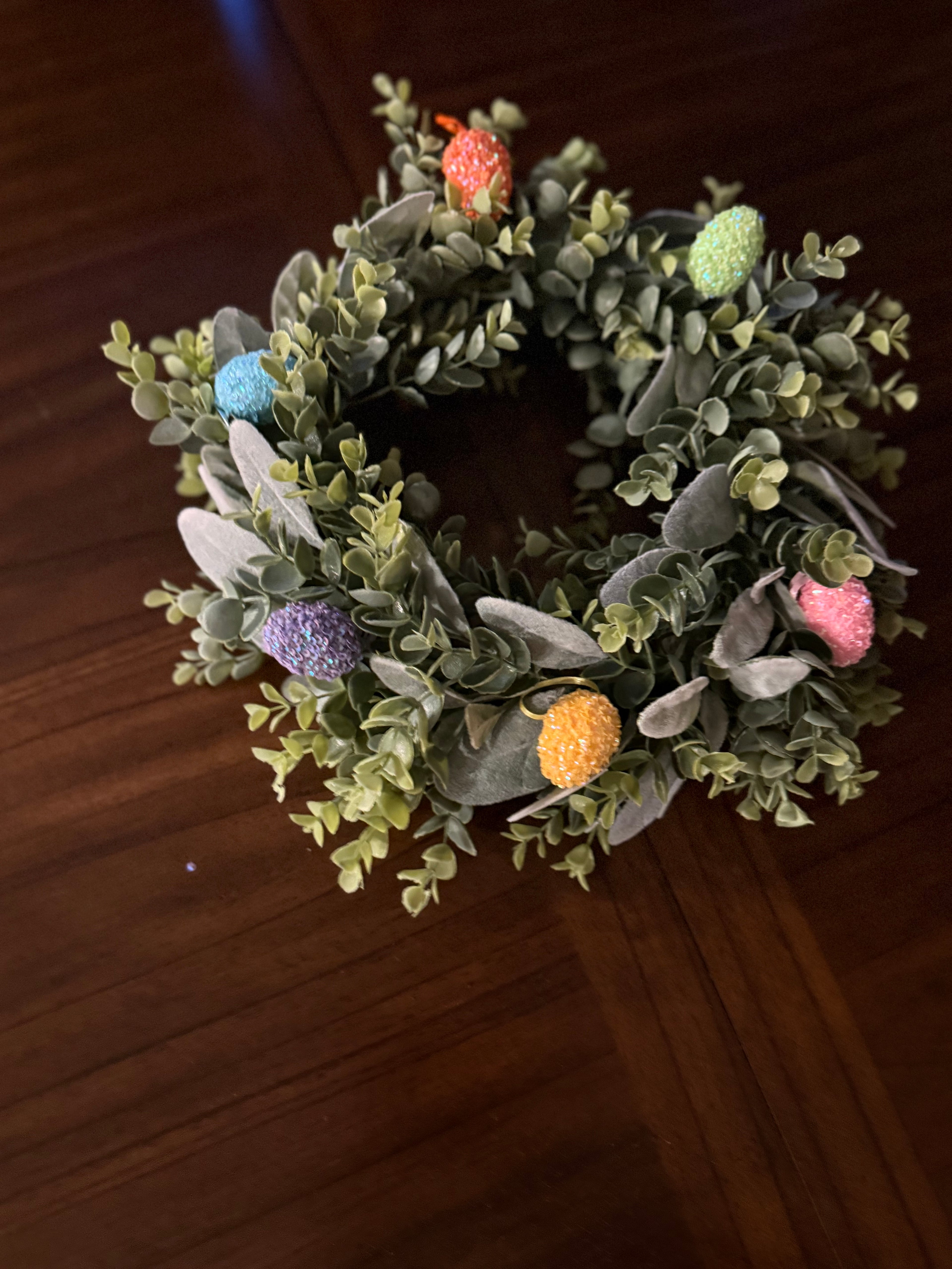 Faux Eucalyptus & Lambs Ear round centerpiece, Table Runner, Wreath, Wedding Greenery, Fall Decor, Greenery, Home Decor, Farmhouse, Faux