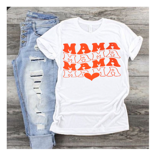 Mama Stacked - RAISED/PUFF PRINT