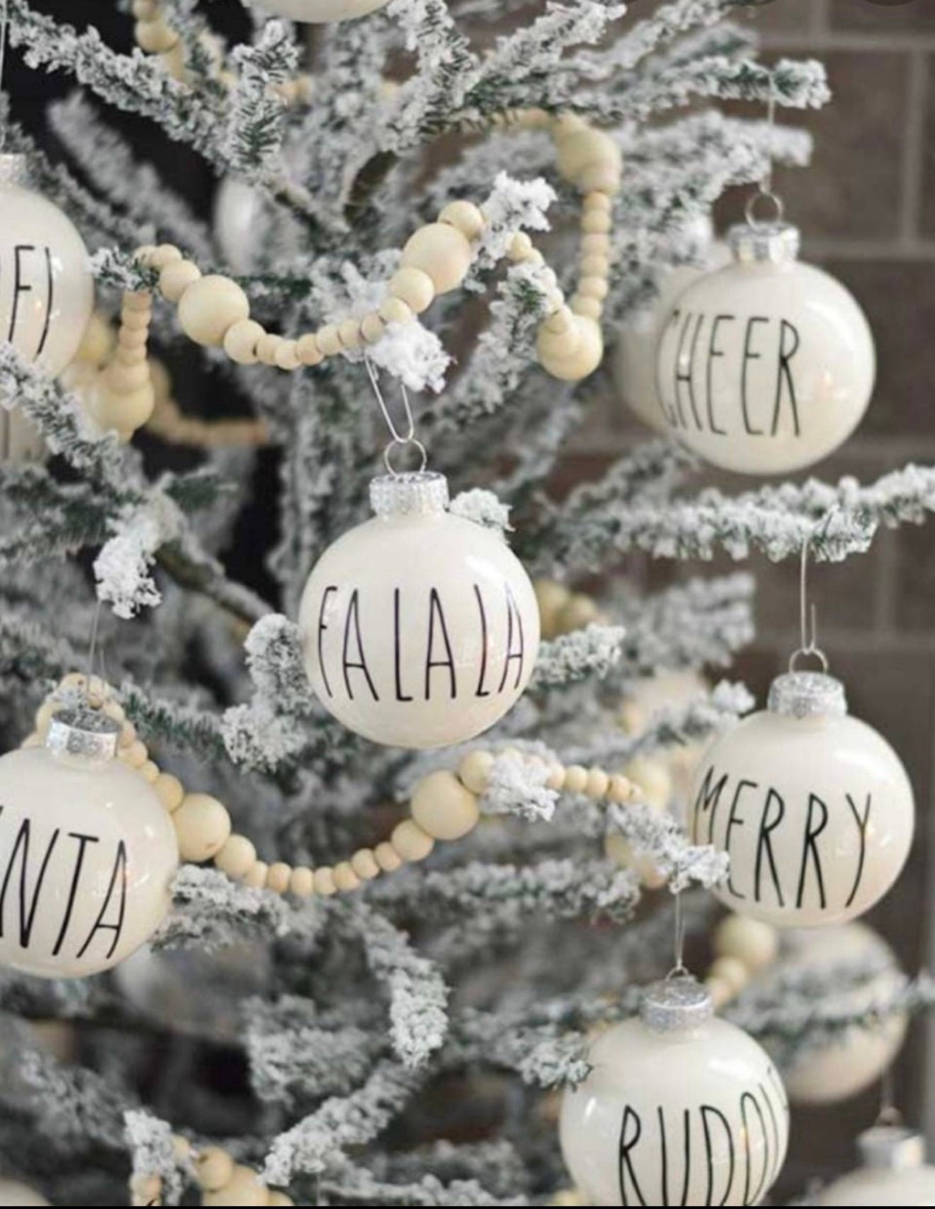 60 Christmas Word Decals, Rae Dunn, DIY, Christmas Ornament Decals, Stickers, Christmas Tree Decor, Farmhouse decor, Personalized Gifts