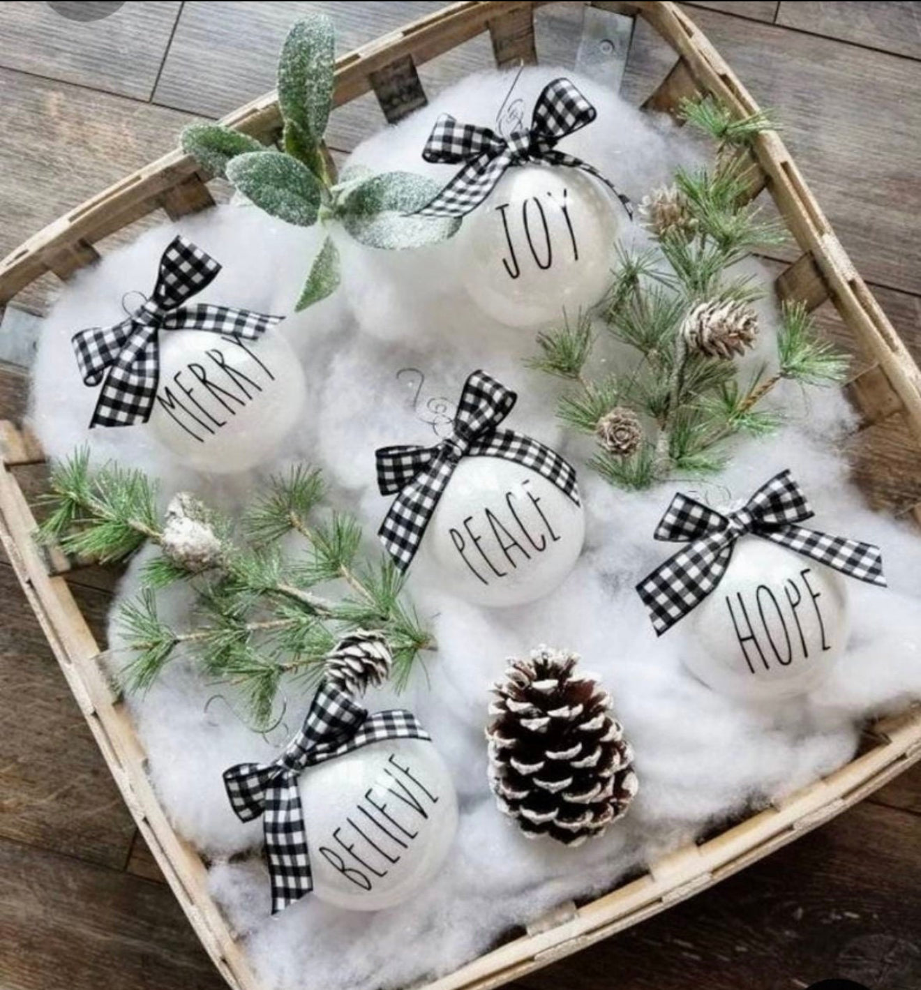 60 Christmas Word Decals, Rae Dunn, DIY, Christmas Ornament Decals, Stickers, Christmas Tree Decor, Farmhouse decor, Personalized Gifts