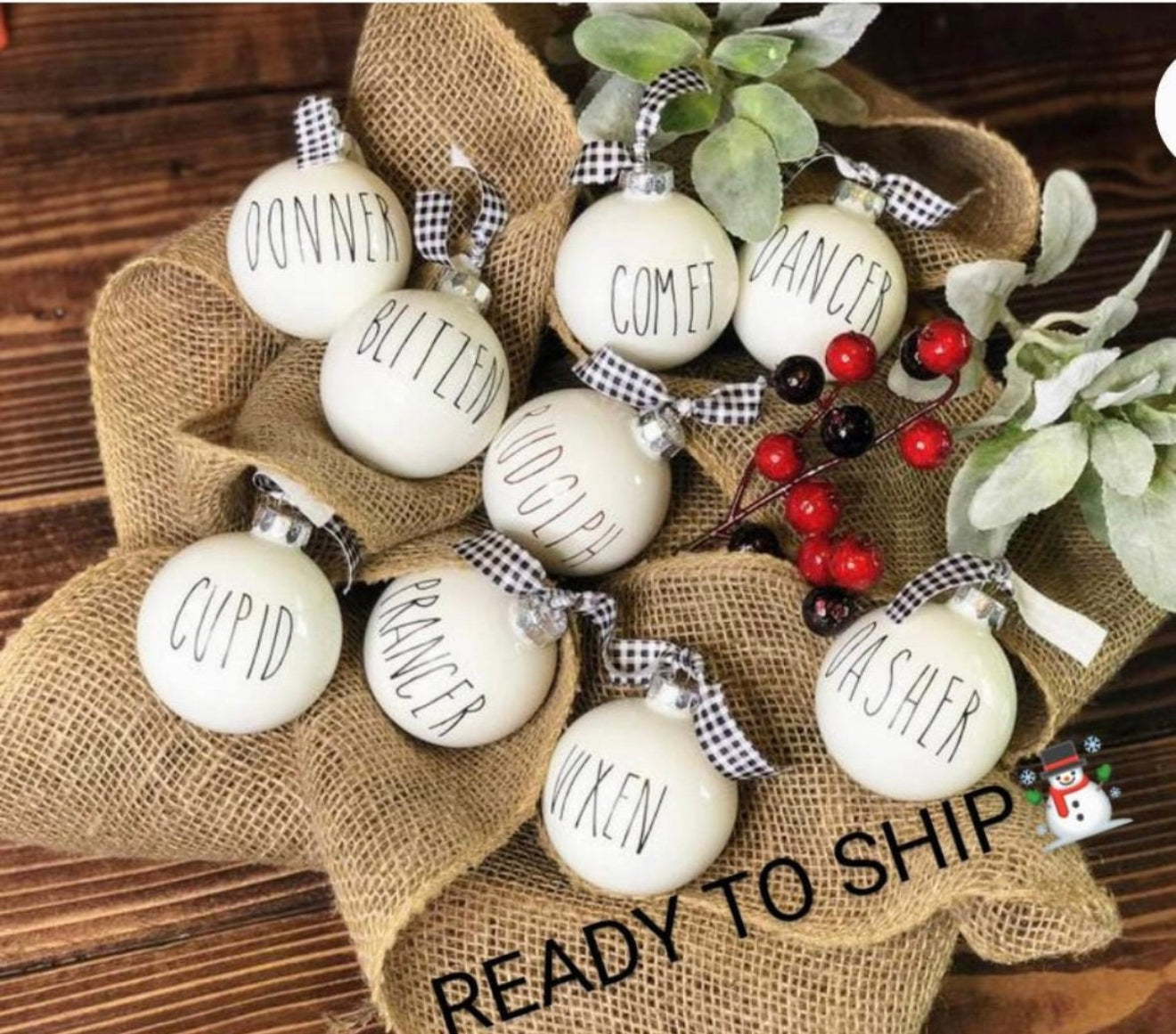 60 Christmas Word Decals, Rae Dunn, DIY, Christmas Ornament Decals, Stickers, Christmas Tree Decor, Farmhouse decor, Personalized Gifts