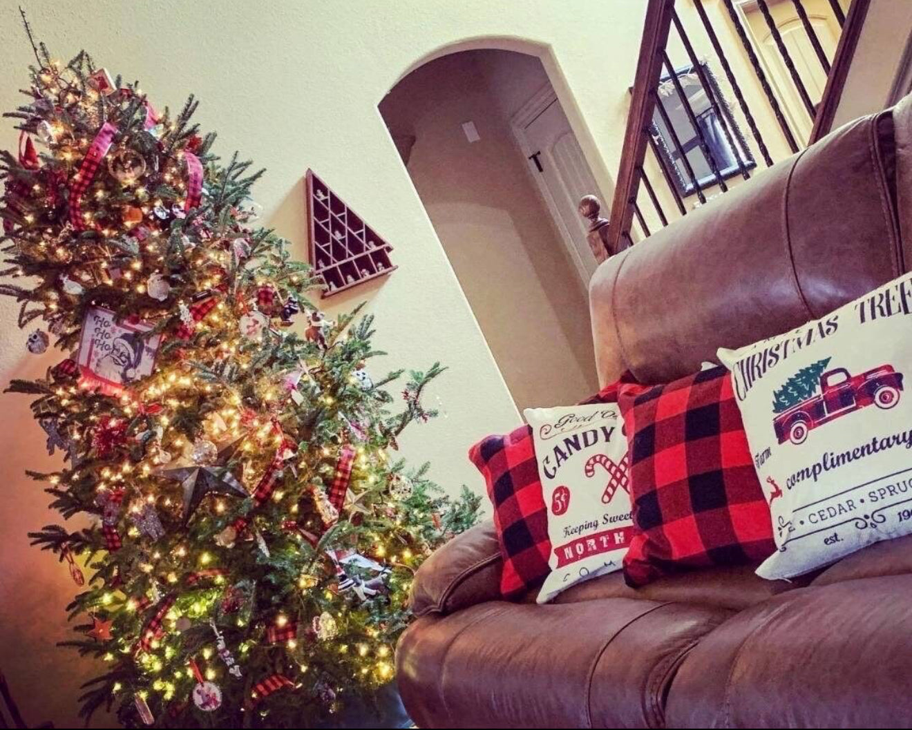 2 Piece Red/Black, Buffalo Check Pillow Covers, Farmhouse, Home Decor, Fall Decor, Plaid, Harvest, Buffalo Check, Autumn, Front Porch,