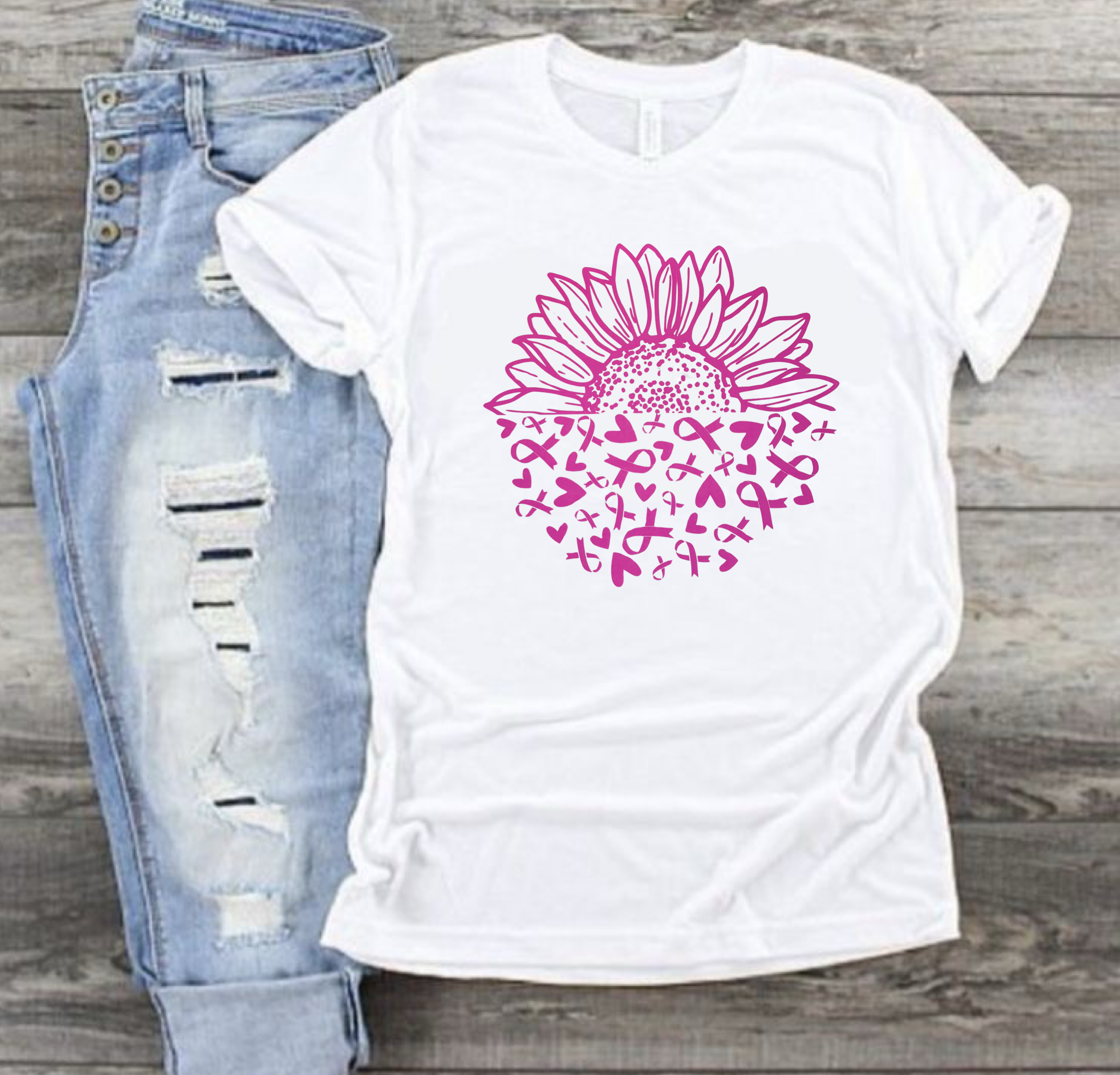 Breast Cancer Sunflower