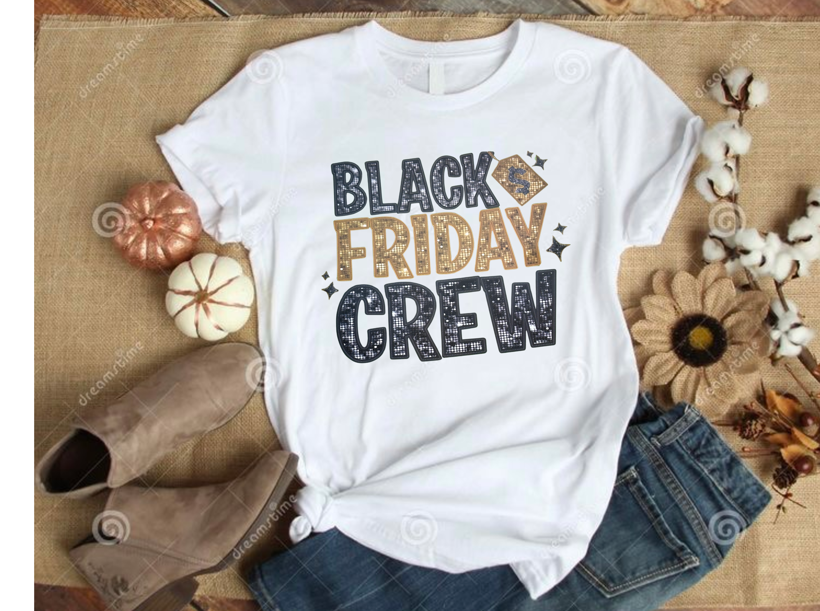 BLACK FRIDAY CREW GOLD BLACK