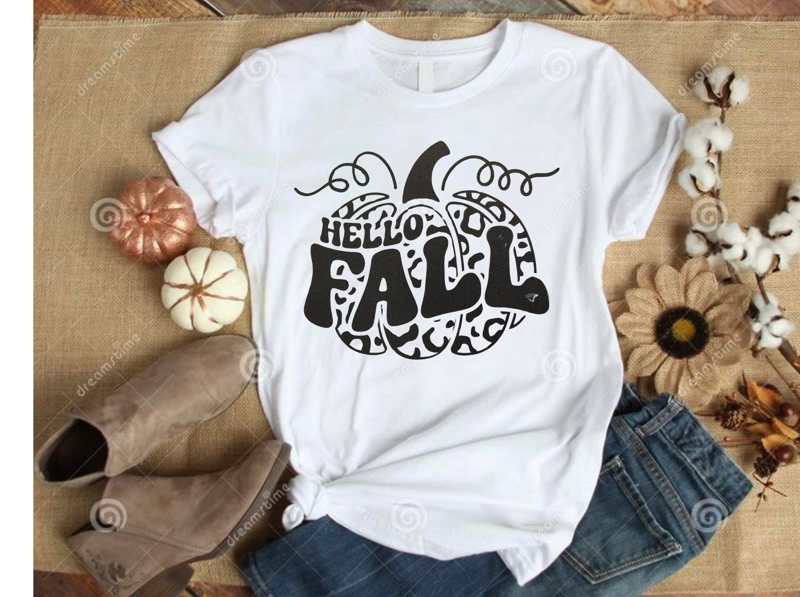 Hello Fall Pumpkin Leopard
